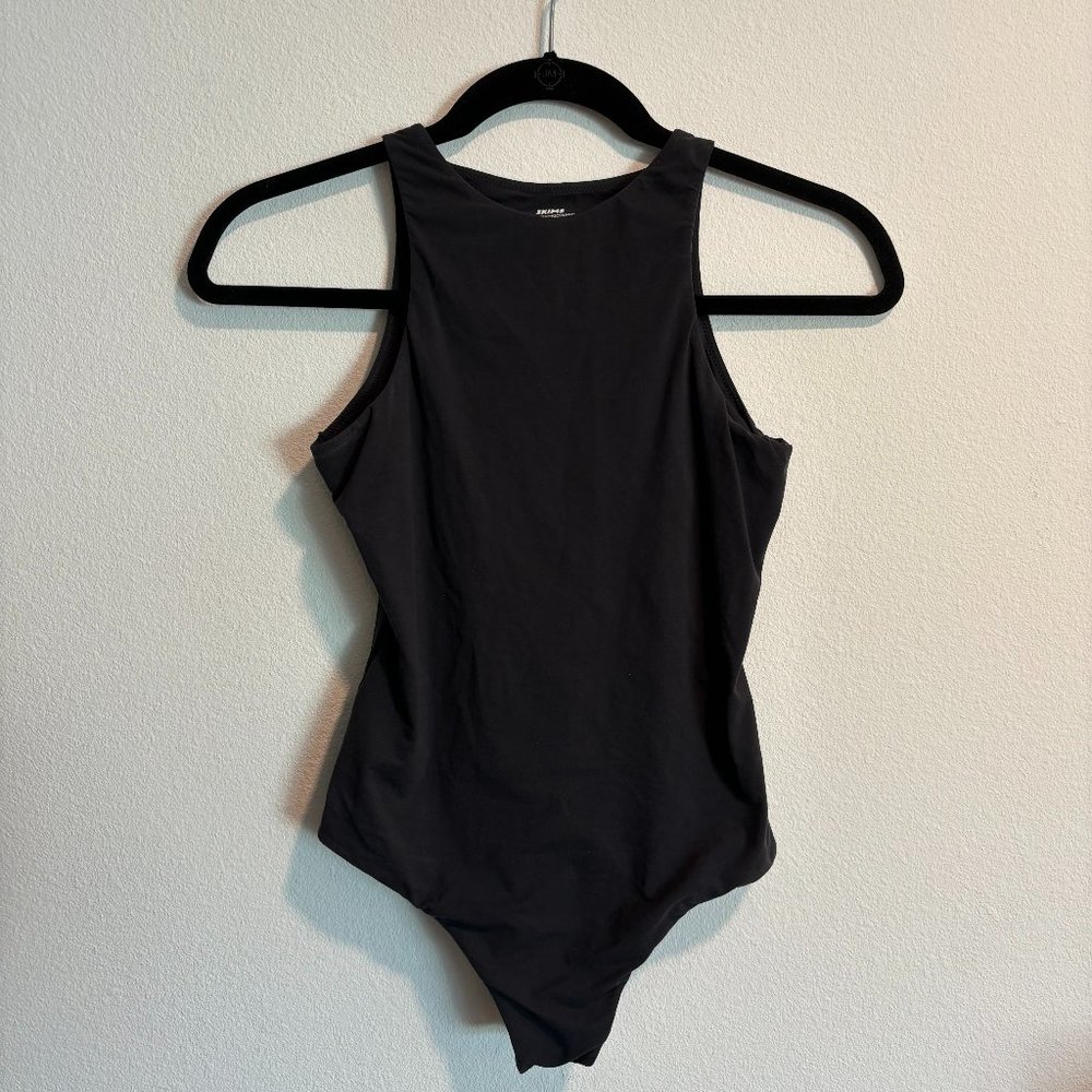 SKIMS Fits Everybody High Neck Bodysuit in Onyx